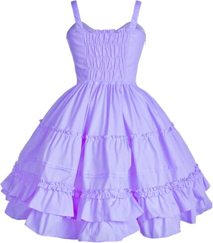 Women Sweet Cute Lolita Dress Classic Sleeveless Puffy Goth Lolita Dresses Anime Maid Halloween Cosplay Costume in Saudi Arabia