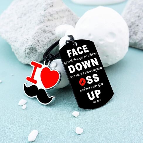 AOBIURV Funny Anniversary Keychain Gifts For Women Romantic Gifts For Her Him Couple Gifts For Wife Valentines Gifts For Wife Husband Girlfriend Boyfriend Wedding Presents Funny Keyring Necklace in Kuwait