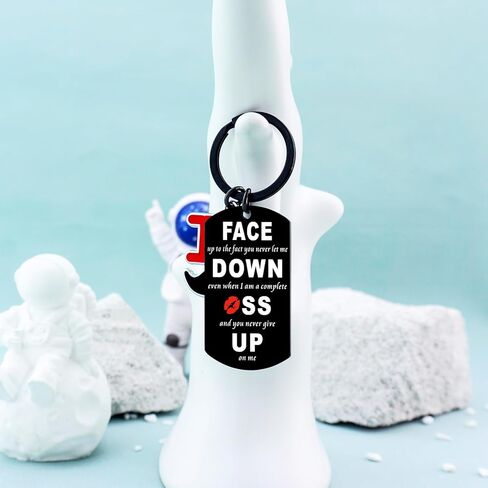 AOBIURV Funny Anniversary Keychain Gifts For Women Romantic Gifts For Her Him Couple Gifts For Wife Valentines Gifts For Wife Husband Girlfriend Boyfriend Wedding Presents Funny Keyring Necklace in Kuwait