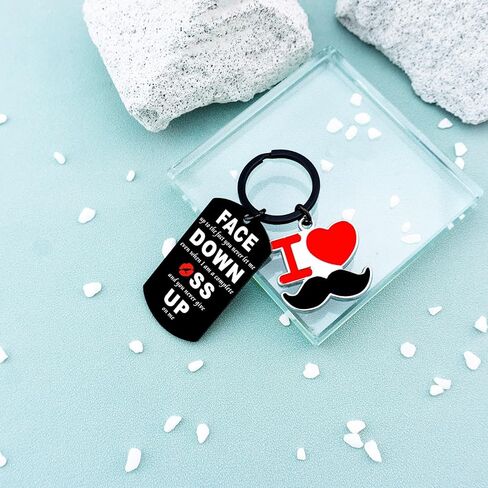 AOBIURV Funny Anniversary Keychain Gifts For Women Romantic Gifts For Her Him Couple Gifts For Wife Valentines Gifts For Wife Husband Girlfriend Boyfriend Wedding Presents Funny Keyring Necklace in Kuwait