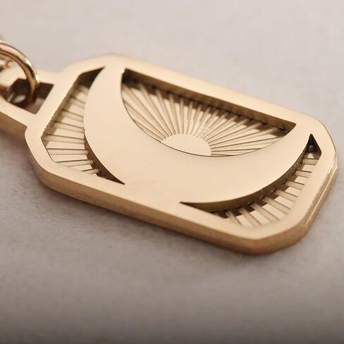 Gyufise 1 Pack Sunbeam Necklace gold sunshine necklace positive energy necklace Moon Necklace Mother's Day Gift Sun Tarot Necklace in Saudi Arabia