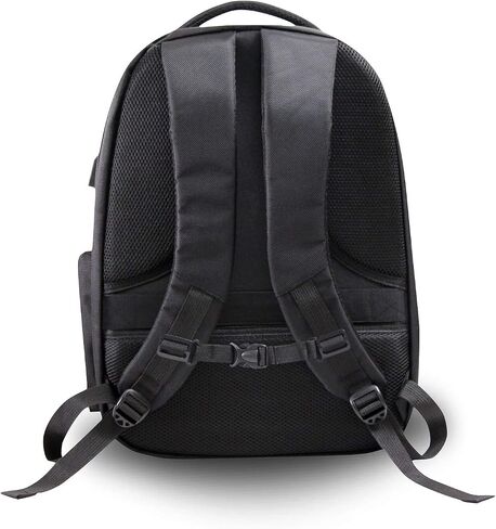 Shelby Vault Black Backpack | 1680D Polyester with Leatherette Trim and an Embroidered Shelby Logo | USB Port | TSA/Checkpoint Friendly Padded Sleeve that fits up to a 17" Laptop and a Tablet in Saudi Arabia