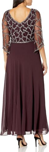 J Kara Women's 3/4 Sleeve Geo Beaded Gown in Saudi Arabia