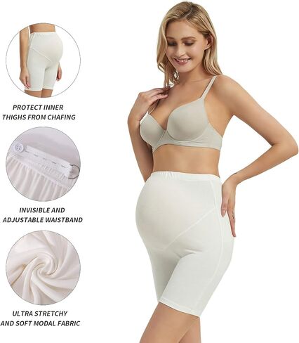 Maternity Shorts for Women Over The Belly Pregnancy Short Leggings Under Dress in Saudi Arabia