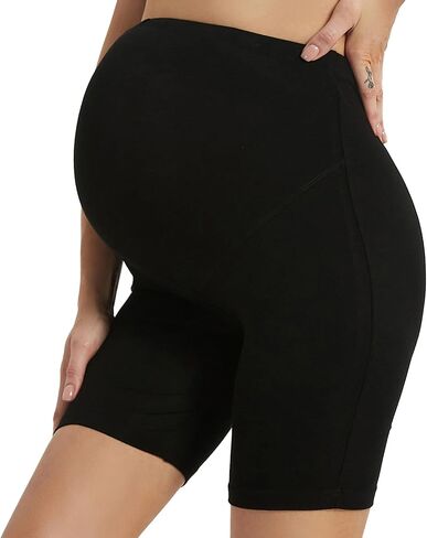 Maternity Shorts for Women Over The Belly Pregnancy Short Leggings Under Dress in Saudi Arabia