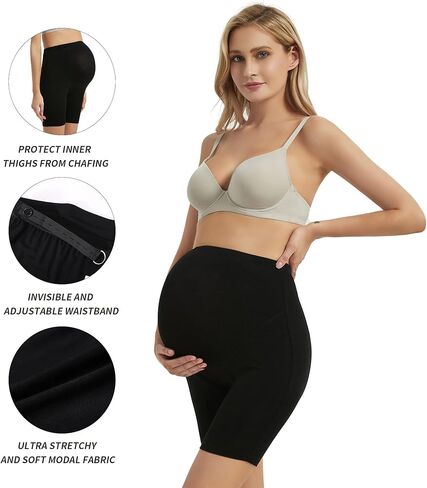 Maternity Shorts for Women Over The Belly Pregnancy Short Leggings Under Dress in Saudi Arabia