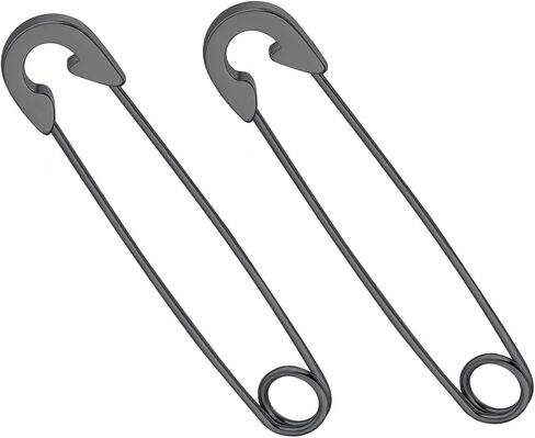 Minimalist Punk Stainless Steel Cartilage Safety Pin Earrings Snap Hoop Earrings for Women Teens Mens Gifts in Kuwait