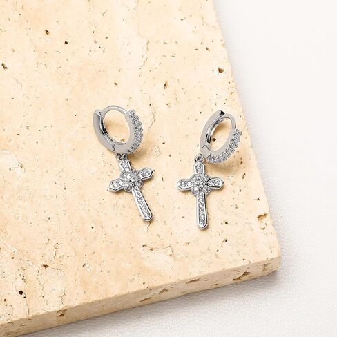 OYOGAA أقراط متقاطعة ذهبية للنساء والرجال أقراط متدلية هيبوالرجينيك مكعب زركونيا أقراط Huggie للرجال in Kuwait