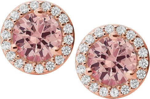 Michael Kors Sterling Silver Pave Halo Stud Earrings in Saudi Arabia