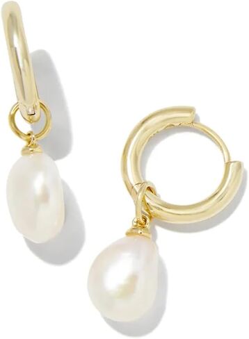 Kendra Scott Willa Pearl Huggie Earrings in White Pearl, Fashion Jewelry for Women in Saudi Arabia