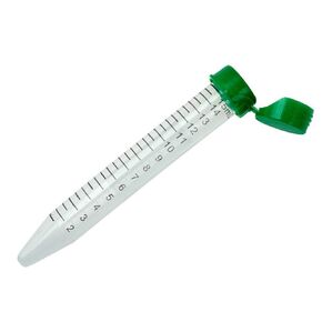 Celltreat 229416 Polypropylene 15mL Centrifuge Tube, Flip-Top Cap, Sterile, Paperboard Rack (Case of 500)