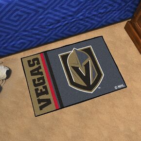 FANMATS 22909 NHL - Vegas Golden Knights Starter Mat Accent Rug - 19in. x 30in. | Sports Fan Home Decor Rug and Tailgating Mat Uniform Design