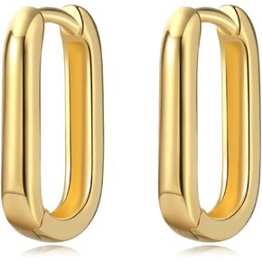 Cycuff 925 Sterling Silver Hoop Earrings Colorful Cubic Zirconia Jewelry Earrings for Women Teen Girls Set Earring Gifts for Her