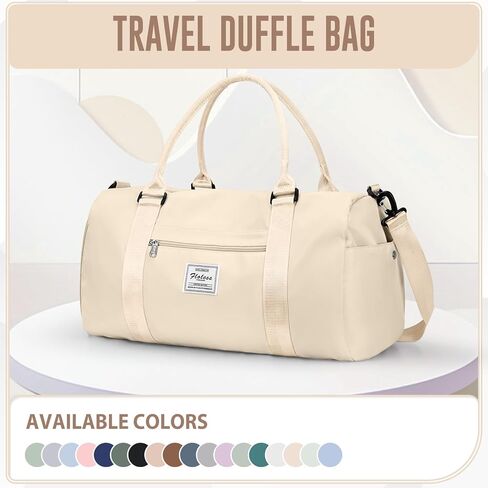 حقيبة رياضية للنساء، حقيبة سفر ليلية لعطلات نهاية الأسبوع مع حجرة الأحذية وحقيبة حمل رياضية للطائرات وحقيبة سفر لأغراض شخصية للسفر وصالة الألعاب الرياضية واليوجا والسباحة باللون الرمادي والأزرق in Kuwait