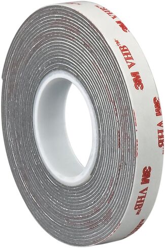 شريط لاصق أكريليك 3M - 1/2-5-4926(PK 2) VHB 4926 - [عبوة من 2] 0.5 بوصة × 15 قدم رمادي، بكرة شريط مزدوجة الجوانب حساسة للضغط لركائز الطاقة السطحية العالية in Saudi Arabia