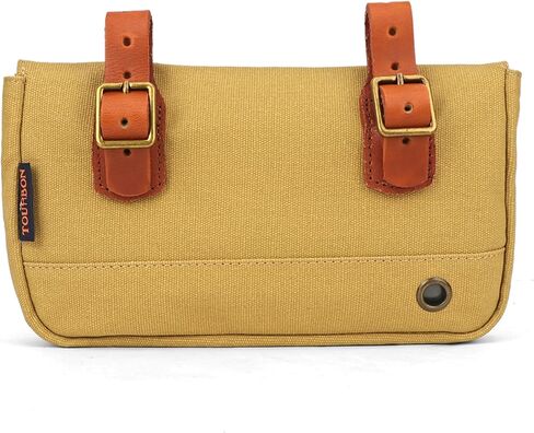 TOURBON Vintage Canvas Bike Panniers Bicycle Handlebar Bag in Saudi Arabia