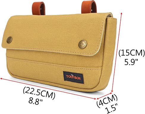 TOURBON Vintage Canvas Bike Panniers Bicycle Handlebar Bag in Saudi Arabia