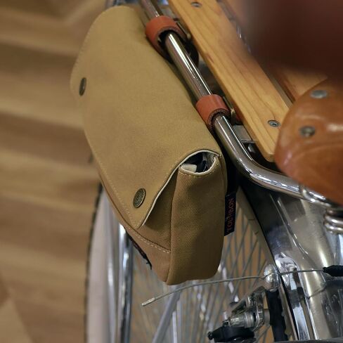 TOURBON Vintage Canvas Bike Panniers Bicycle Handlebar Bag in Saudi Arabia