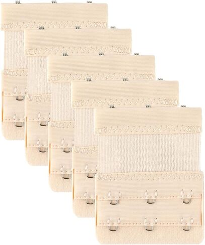 Allegra K Women 5 قطع تمديد حمالة الصدر القابلة للتمدد، 2x2/2x3/2x4 خطاف مرن من الخلف حمالة صدر تمديد حزام حمالة الصدر in Saudi Arabia