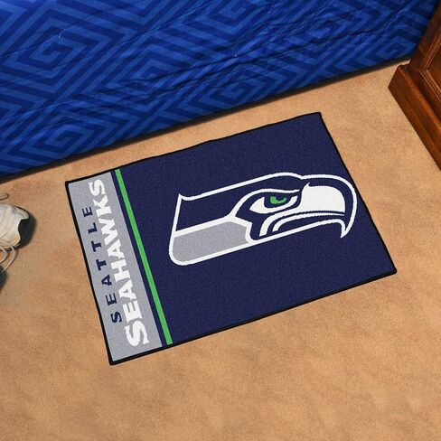 سجادة FANMATS 8247 NFL -Seattle Seahawks Starter Mat - 19 بوصة. × 30 بوصة. | تصميم موحد لسجادة ديكور المنزل لمحبي الرياضة وبساط خلفي in Saudi Arabia