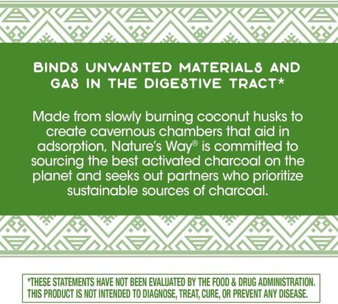 Natures Way Activated Charcoal Intestinal Cleanser Capsule, 260 mg - 100 per pack - 3 packs per case.3 in Saudi Arabia