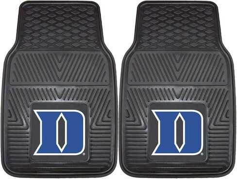 FANMATS 12097 Duke Blue Devils 2-Piece Heavy Duty Vinyl Car Mat Set, Front Row Floor Mats, All Weather Protection, Universal Fit, Deep Resevoir Design in Saudi Arabia