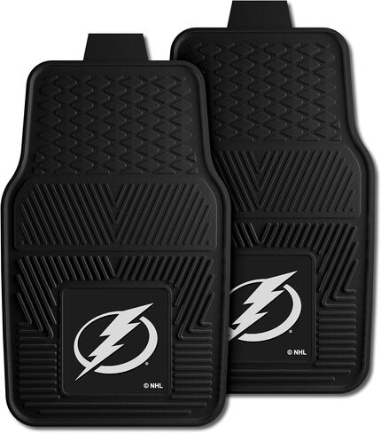 FANMATS 10552 Tampa Bay Lightning 2-Piece Heavy Duty Vinyl Car Mat Set, Front Row Floor Mats, All Weather Protection, Universal Fit, Deep Resevoir Design in Saudi Arabia