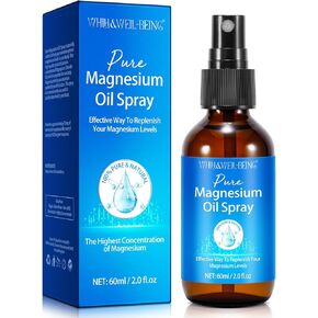 Magnesium Spray, Magnesium Oil for Feet, Pure Magnesium Oil Spray Organic Natural Magnesium Spray Glass Bottle, Easy to Absorb and Use