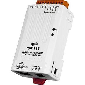 USA ICP-tGW-715 Tiny Modbus TCP to Modbus RTU/ASCII PoE Gateway, with 1 RS-422/RS-485 port.
