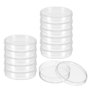 PATIKIL 55mm Plastic Petri Dishes with Lid, 12 Pcs Petri Plates Tissue Culture Plate for Lab Science Experiment, Clear