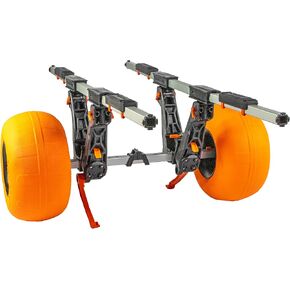 YakAttack TowNStow BarCart Universal Kayak Cart with Sand Tires - Easy Assembly Collapsible Kayak and SUP Adjustable Transport Carrier Dolly (TNS-1001-SAND) | Kayak Fishing Accessories