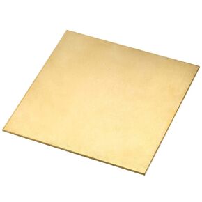 uxcell Brass Sheet, Metal Sheets Plates 3.9" Length x 3.9" Width x 0.02" Thickness 2pcs