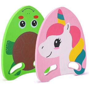 قطعتان من لوح السباحة المضحك للأطفال - لوح مساعدة للتدريب على السباحة مع فتحات درابزين، لوح سباحة آمن لليونيكورن والسلحفاة، تدريب مساعد للمبتدئين والأطفال في حفلات حمام السباحة الصيفية in Kuwait