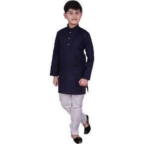 Pro-Ethic Style Developer Boy's Cotton Indian Clothing Ethnic Wear Kurta Set|Pack Of 1 (S-122)