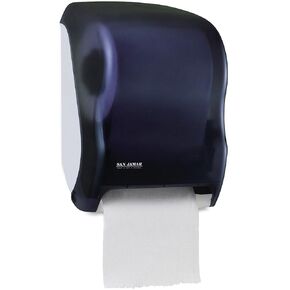 San Jamar Tear-N-Dry Classic Paper Towel Dispenser with Touchless Dispensing for Bathroom, Kitchens, Restaurants, And Cafeterias, Plastic, 10 Inches, Black Pearl