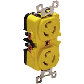 Marinco 4700CR Marine Electrical Receptacle (15-Amp Locking, 125-Volt, Female)