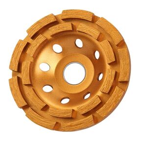 Diamond Concrete Grinding Wheel for Polishing and Cleaning Stone Concrete Surface, Cement, Marble, Rock, Granite, and Thinset Removing, Angle Grinder Wheels Cup (Double Segment Row)