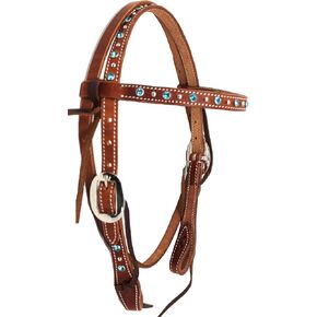 Horse Saddle Tack Bridle Western Leather Headstall PONY Crystal 78RT13
