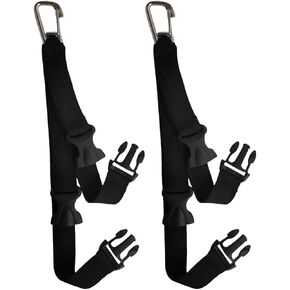 2Pcs Scuba Fin Holder & Mask Clip，Diving Fins Keeper and Mask Clip with 2 Quick-Release Loop Lanyard Webbing Strap, Scuba Diving Accessories