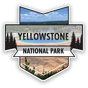 Yellowstone National Park Magnet | 4.7-Inch by 4.5-Inch | 2-Pack | 30 MIL Heavy Duty Magnetic Material | MPD968