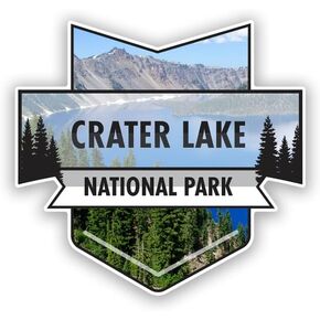 Crater Lake National Park Magnet | 4.7-Inch by 4.5-Inch | 2-Pack | 30 MIL Heavy Duty Magnetic Material | MPD924