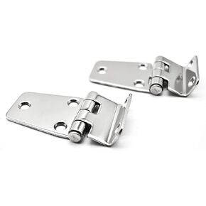 MARINE CITY 304 Grade Stainless Steel Strong and Sturdy Offset Short Side Hinges 2-5/8 x 1-7/16 Inches for Marines – Boats – Yachts (Pack of 2)
