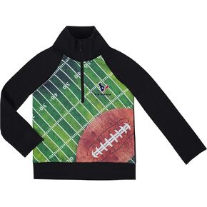 Gerber NFL Houston Texans Unisex 1/4 Zip Shirt, Black, 2T