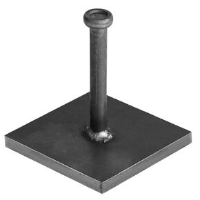 4 Pcs Concrete Embed Plates, 4" x 4" x 3/8", with (1) 1/2" Centered Headed Studs, Steel Square Concrete Embeds, 10mm Thickness, Plain Finish