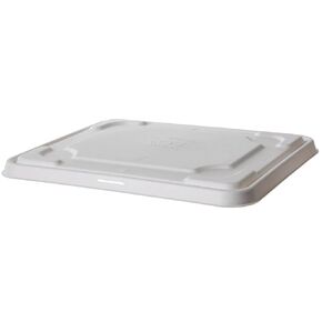 Eco-Products Compostable Regalia Compartment Serving Dish Lids, Case of 200, Renewable PLA Material Made from Plants, Cold Foods Only, Clear, ASTM Compliant, BPI-Certified