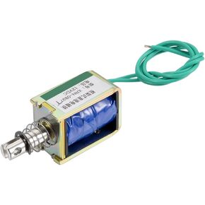 uxcell DC 12V 15N 10mm Stroke Push Pull Type Open Frame Solenoid Electromagnet XRN-0837T