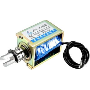 uxcell DC 12V 25N 10mm Stroke Pull Push Type Open Frame Solenoid Electromagnet Linear Motion JF-1040B