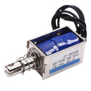 Fielect DC 12V 0.8A 6N Pull Push Type Frame Solenoid Electromagnet Linear Motion 10mm Stroke JF-0630B 1 pcs