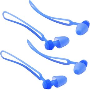 2 Pair Earbuds Earbuds Silicone Gauges for Ears Earplug Cord Swimming Ear Plugs Silicone Earplug Earplug Major Earplugs Rope Earphone Cable Child Blue