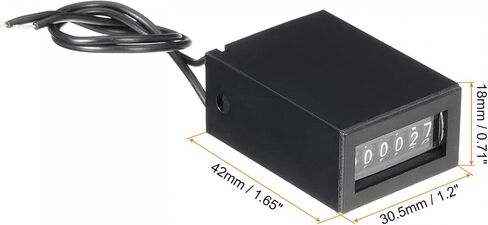 uxcell Electromagnetic Counter 6 Digit 0-999999 Counting Range Electronic Pulse Counter Digital Counter Totalizer Electromagnetic Pulse Counter DC7-24V in Saudi Arabia